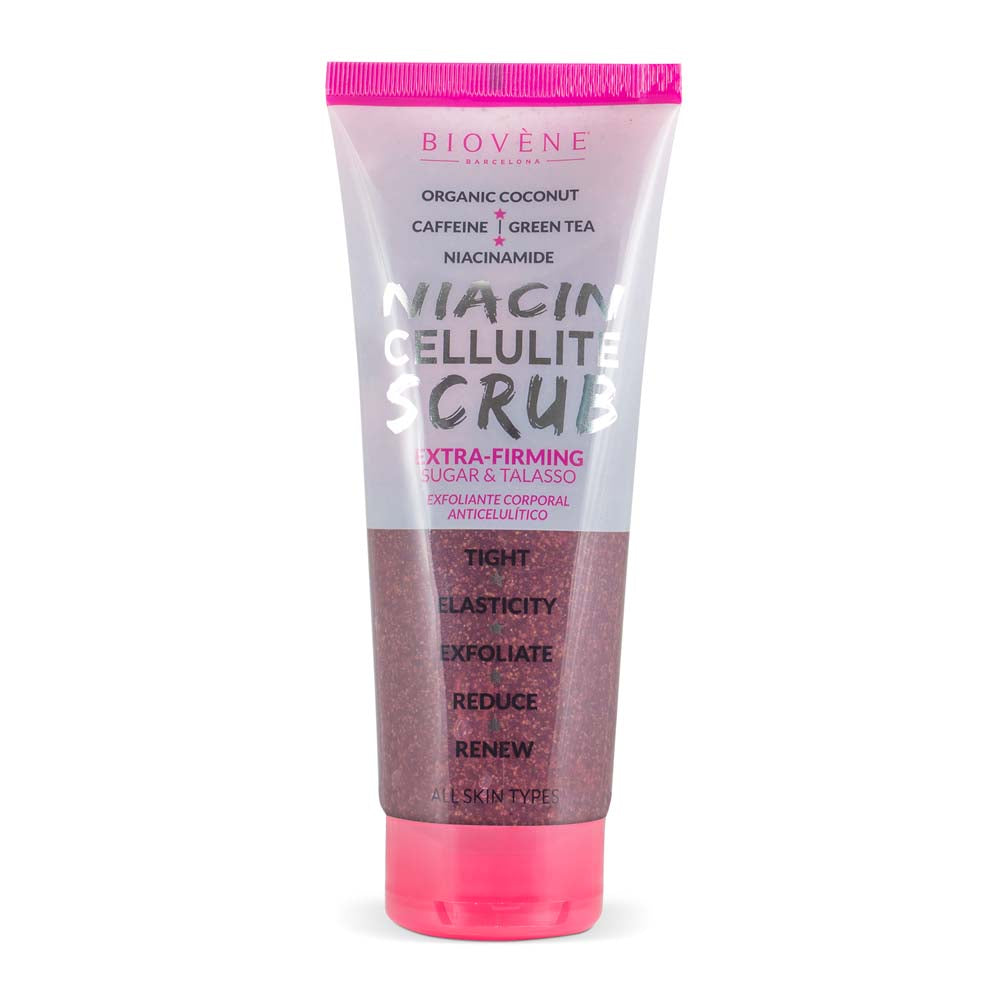 NIACIN CELLULITE SCRUB Extra-Firming Organic Coconut Sugar & Talasso Body Exfoliator