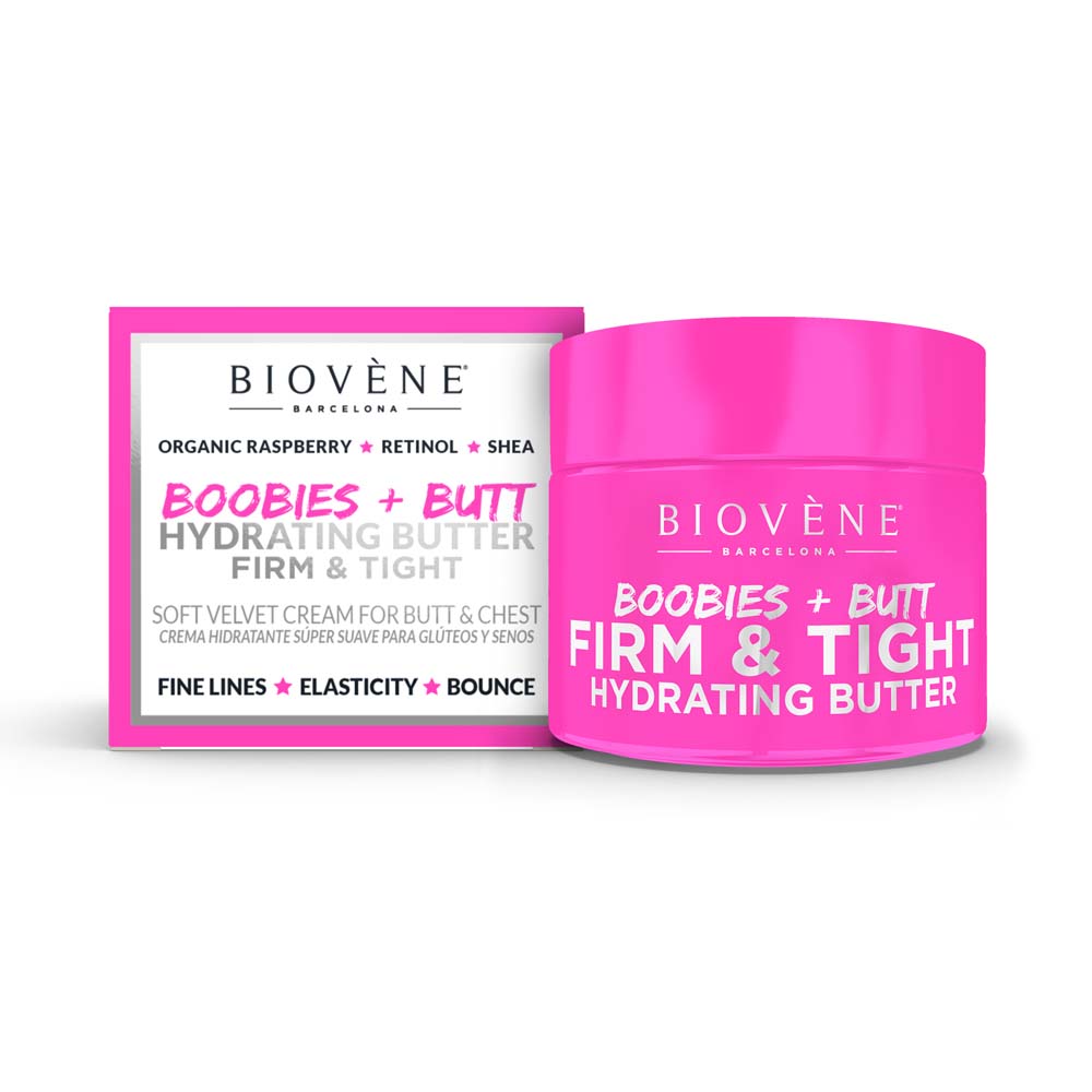 FIRM & TIGHT HYDRA BUTTER Soft Velvet Organic Raspberry Cream for Boobies & Butt