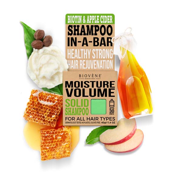 MOISTURE VOLUME Biotin &amp; Apple Cider Solid Shampoo Bar