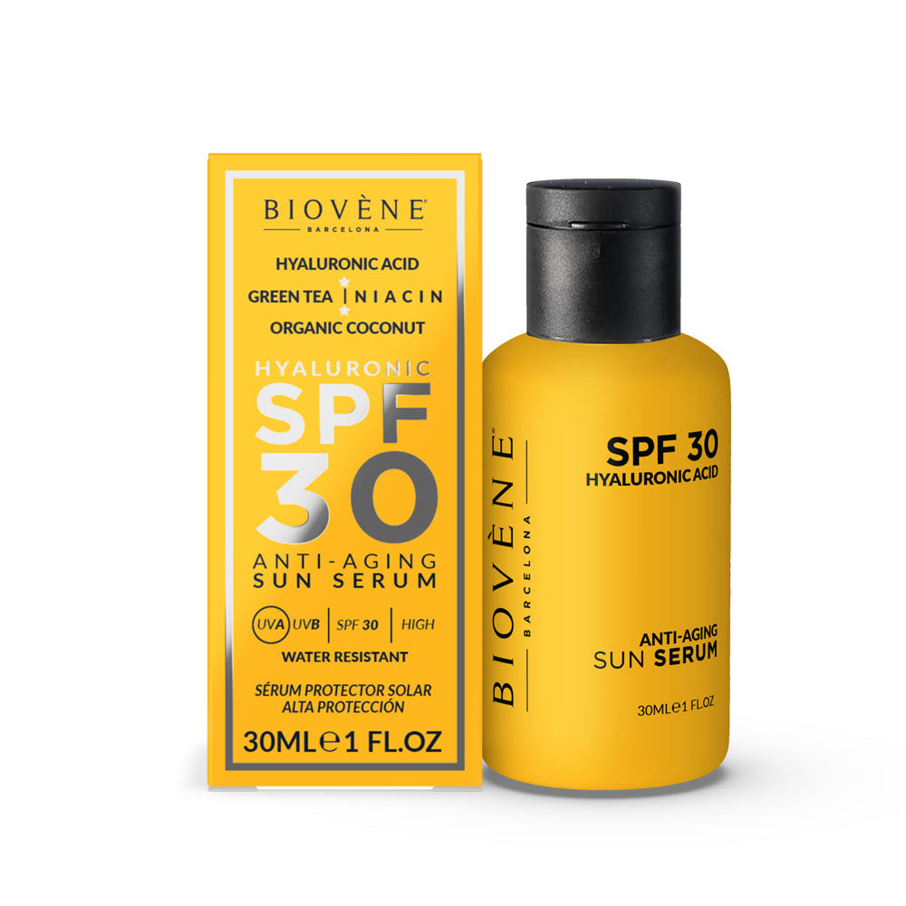HYALURONIC Anti-Aging SPF 30 Moisturizing Sun Serum High Protection, Organic Coconut