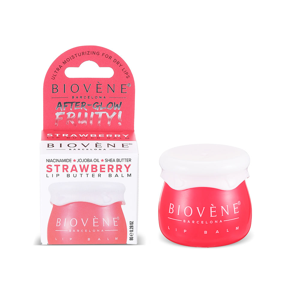 STRAWBERRY+NIACIN Lip Butter Balm After-Glow Fruity! Ultra Moisturizing for Dry &amp; Chapped Lips