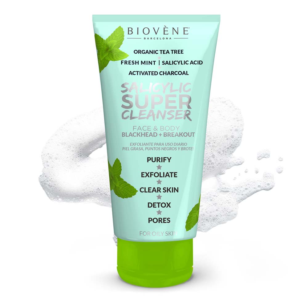 SUPER CLEANSER Salicylic Acid + Organic Tea Tree Breakout Cleanser Face & Body
