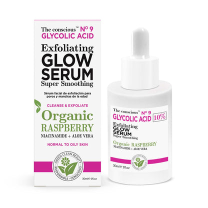 The conscious™ Glycolic Acid Exfoliating Glow Serum Organic Raspberry