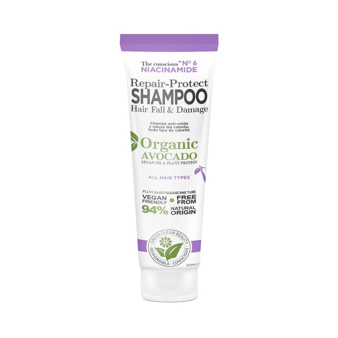 The conscious™ Niacinamide Repair-Protect Shampoo Hair Fall &amp; Damage Organic Avocado